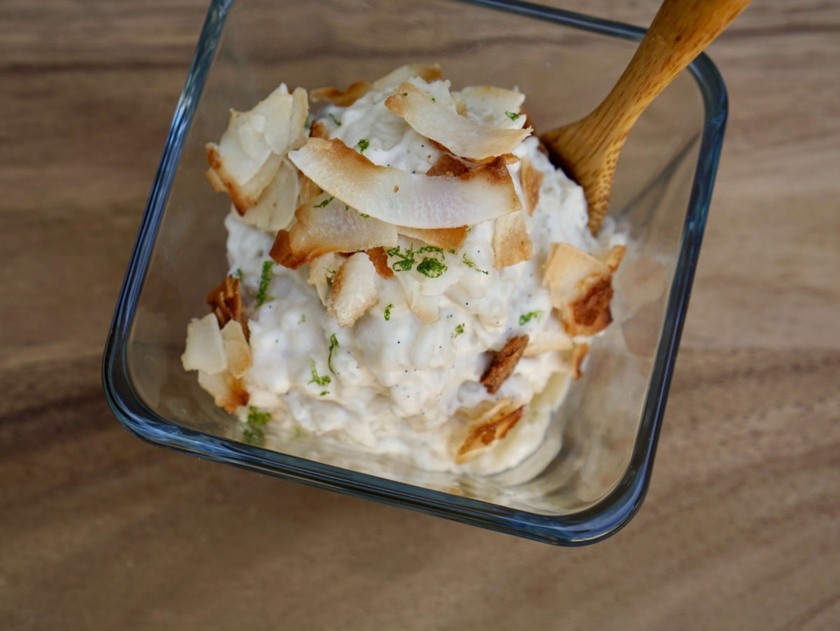 toasted coconut rice pudding