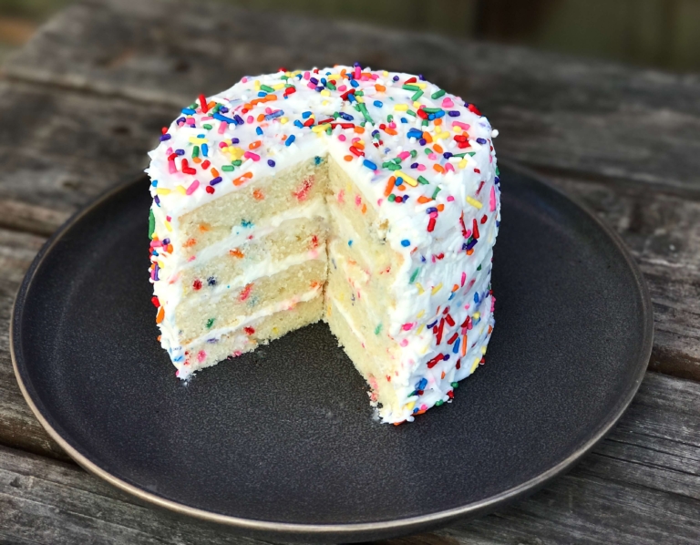 vanilla confetti birthday cake
