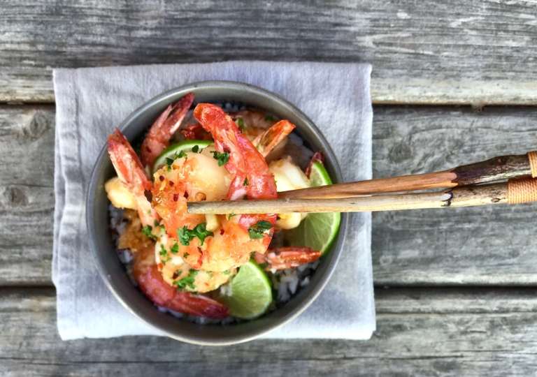 honey-lime shrimp