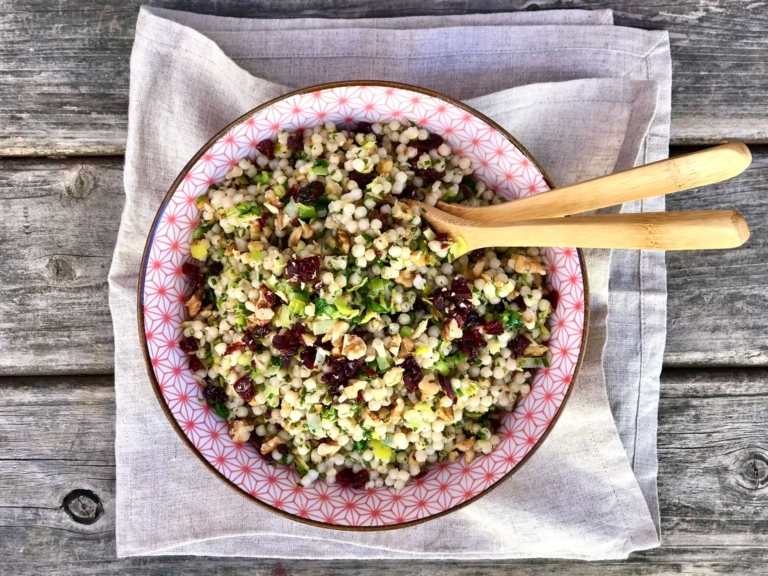 pearl couscous with leeks