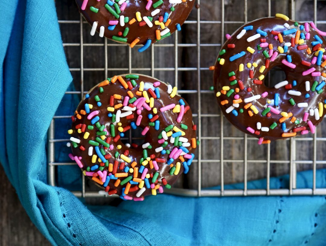 Old Fashioned Cake Donuts With Chocolate Glaze