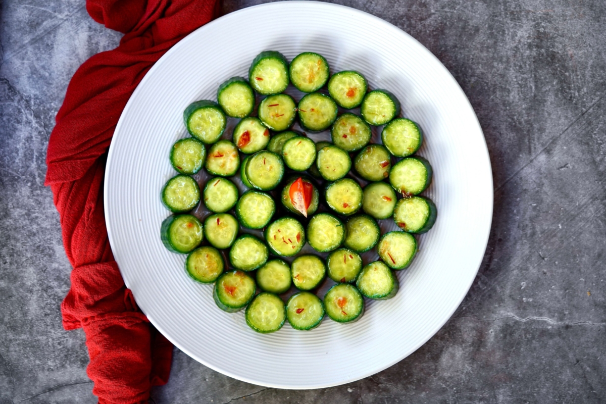 chilled cucumber salad