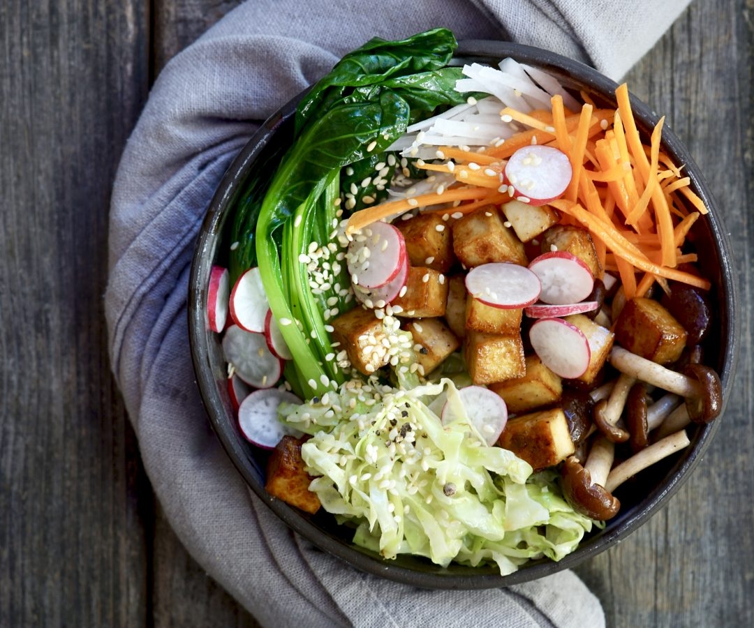 Tofu Buddha Bowl With Miso Dressing – Simmer + Sauce