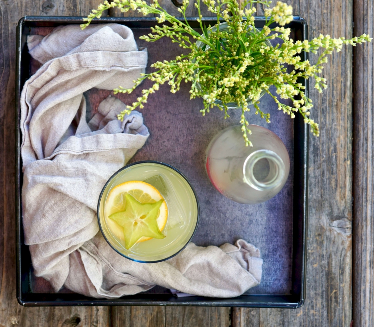 sake + starfruit cocktail