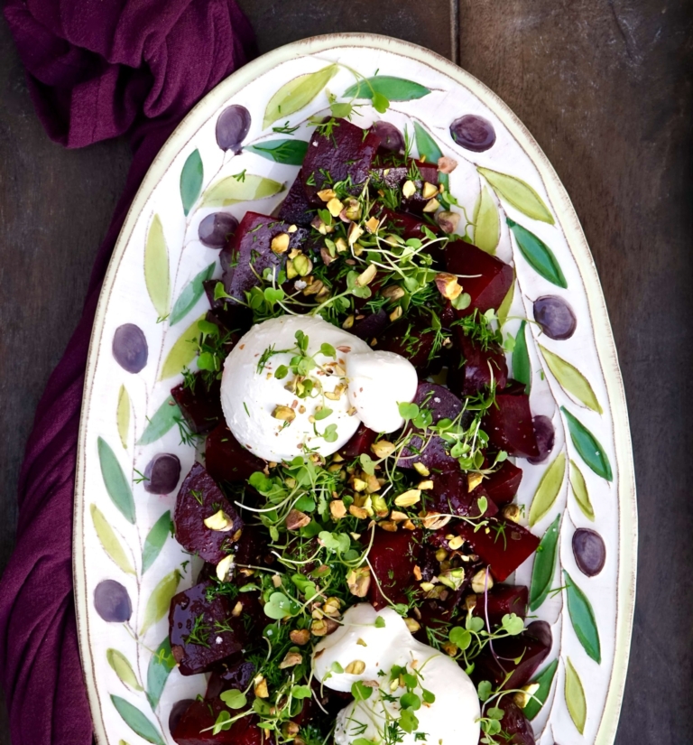 roasted beets with burrata 