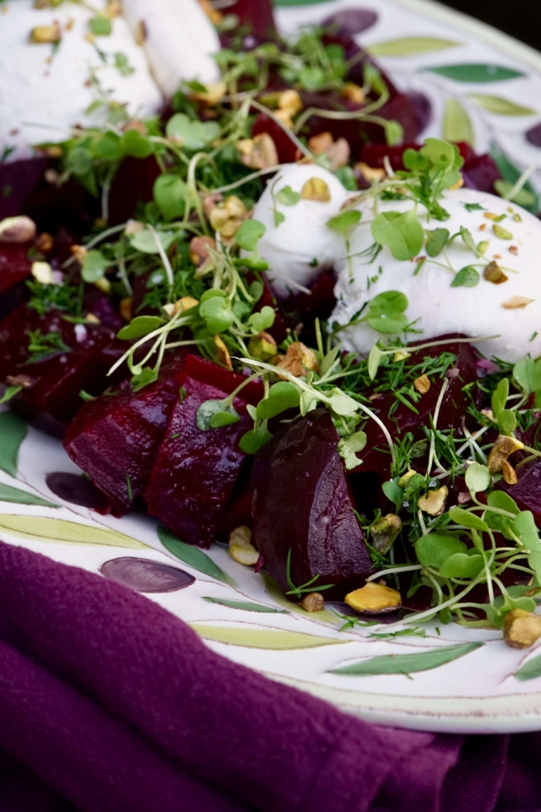 roasted beets with burrata 