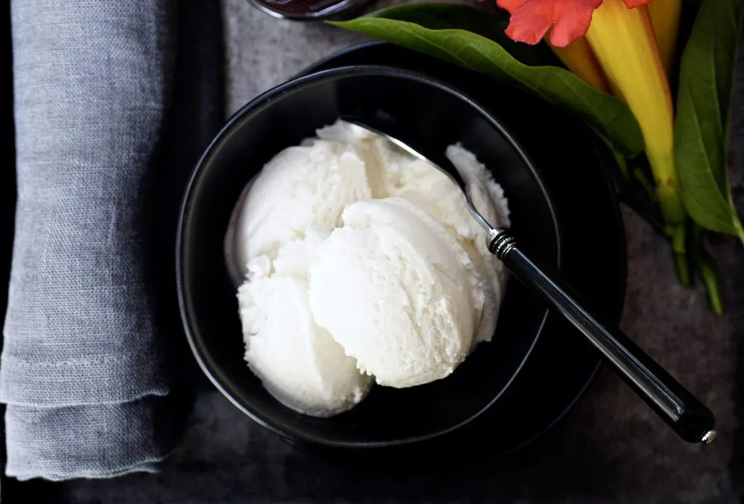 Decadent Homemade Coconut Ice Cream Simmer Sauce