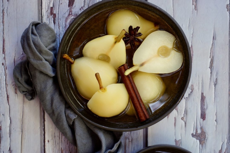 riesling poached pears
