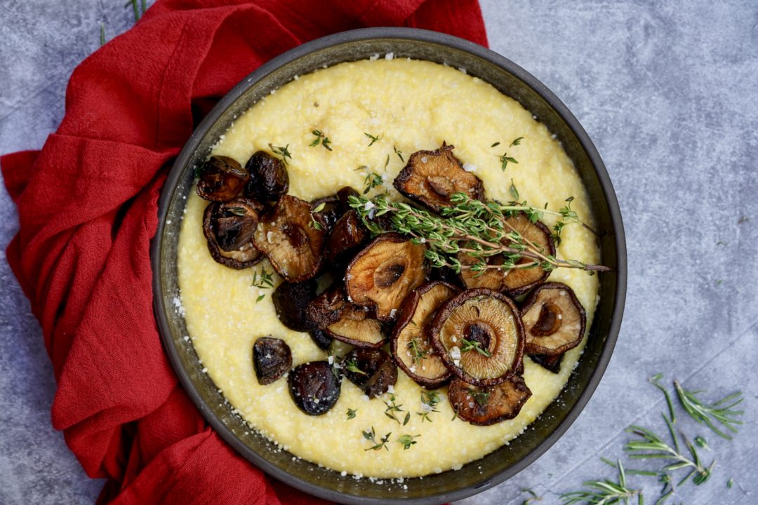 Oven Polenta With Mushrooms