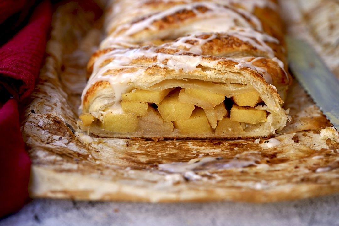 Frosted Apple Strudel