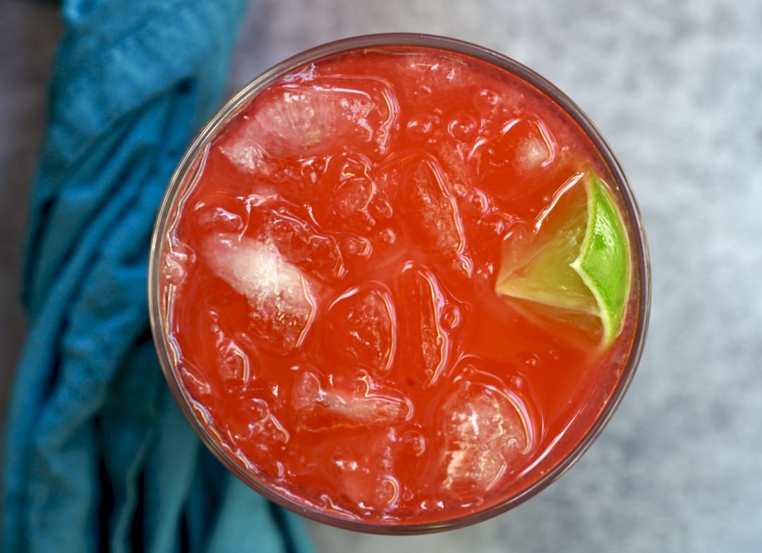 Raspberry-Lime Vodka Cooler