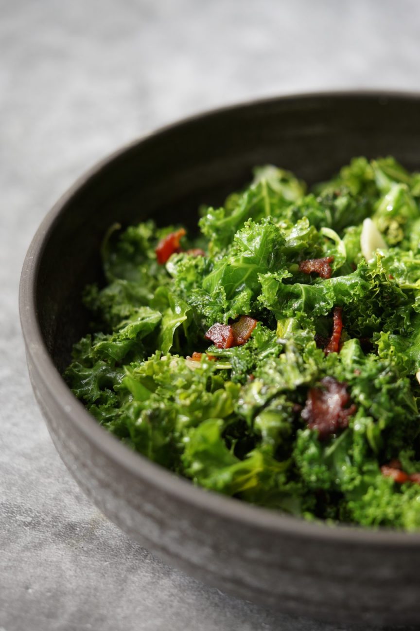 wilted kale with bacon