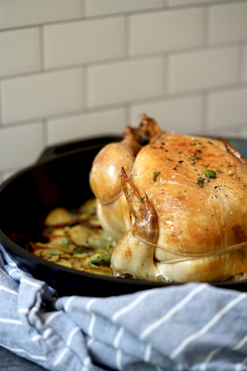 cast iron chicken with potatoes