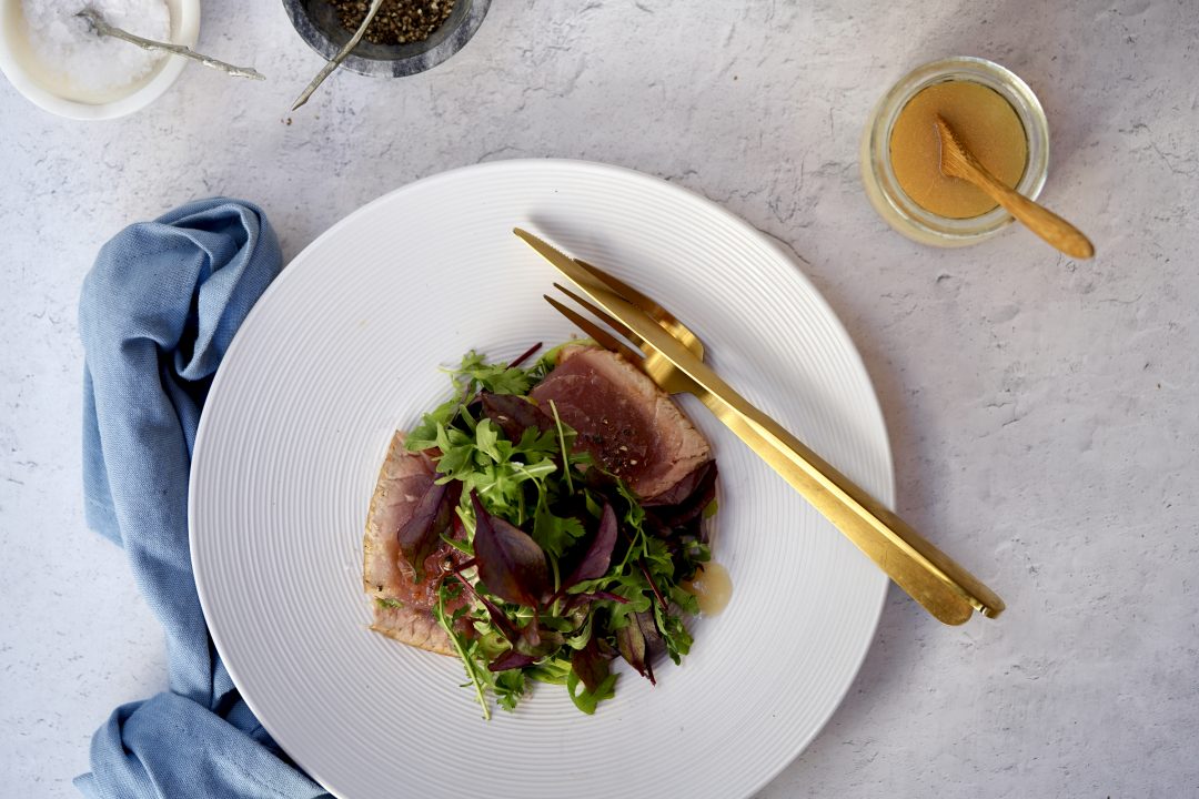 Seared Tuna Salad With Ginger Dressing