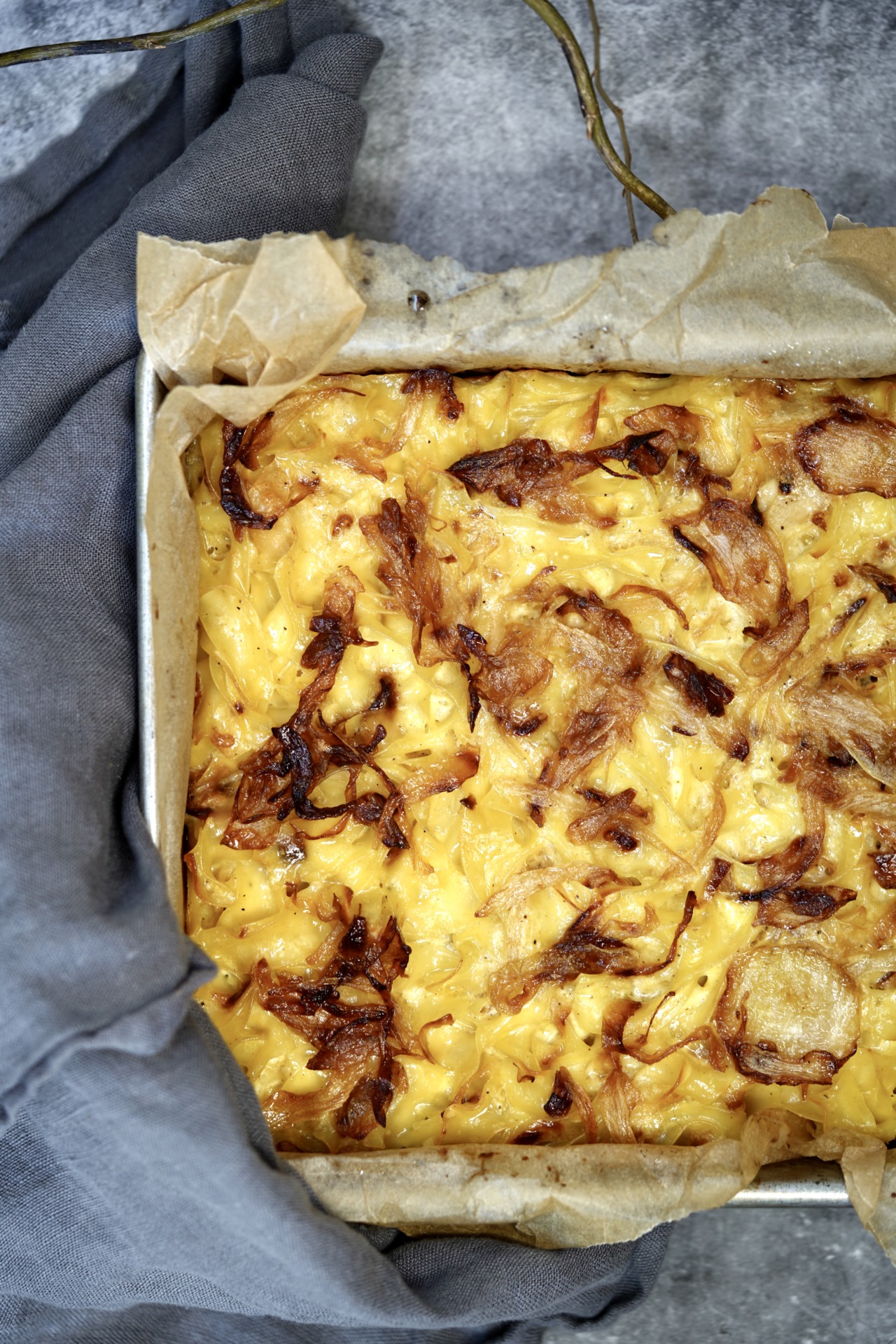 Savory Caramelized Onion Kugel SIMMER + SAUCE