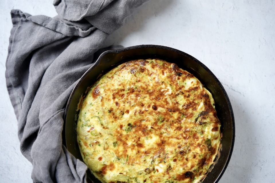 Brussels sprout frittata