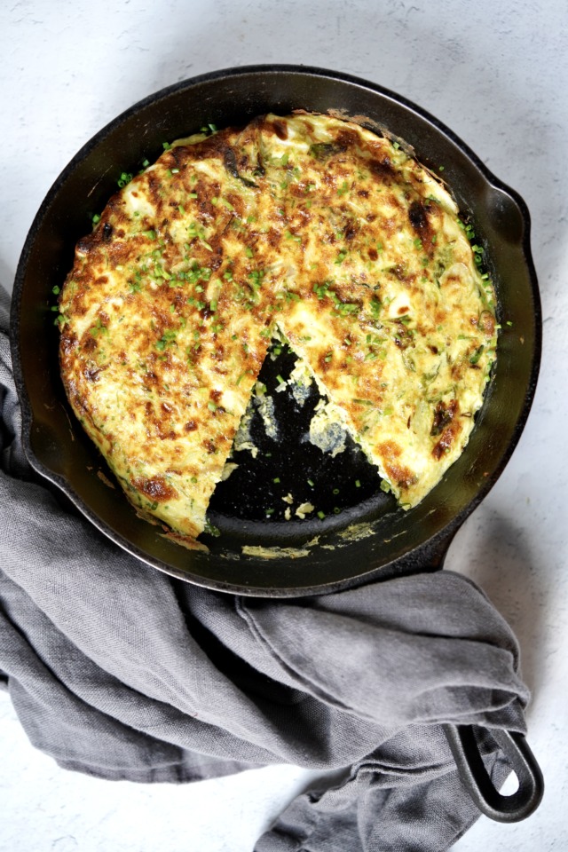 Brussels sprout frittata