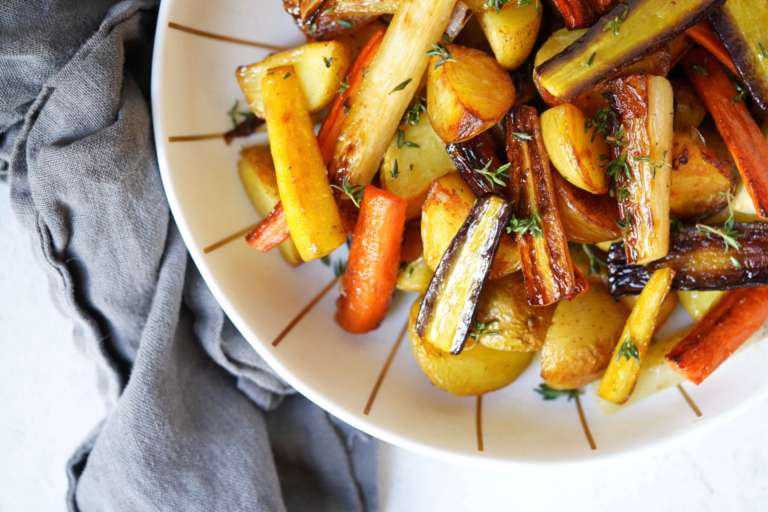 roasted carrots and potatoes