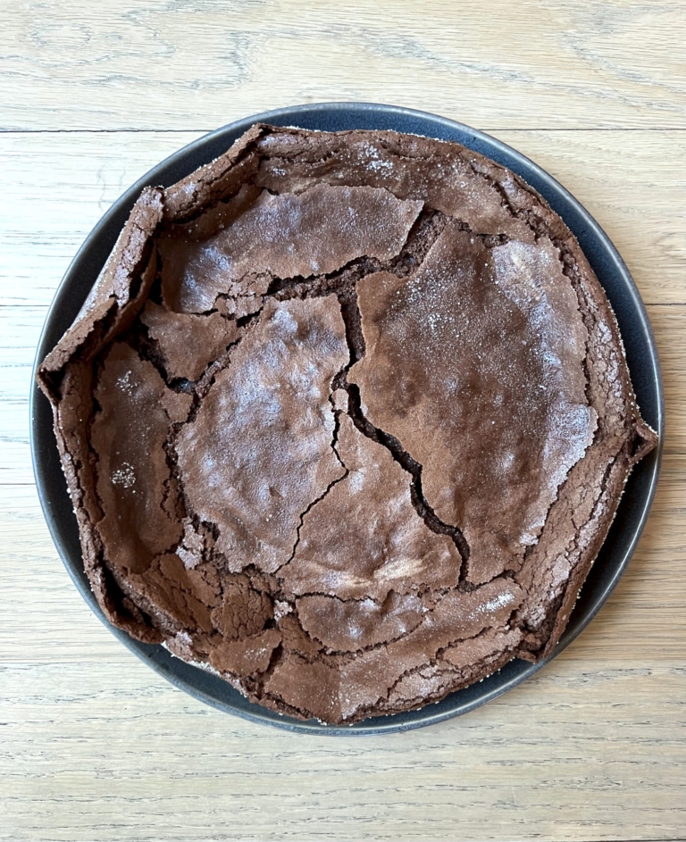 fallen chocolate cake