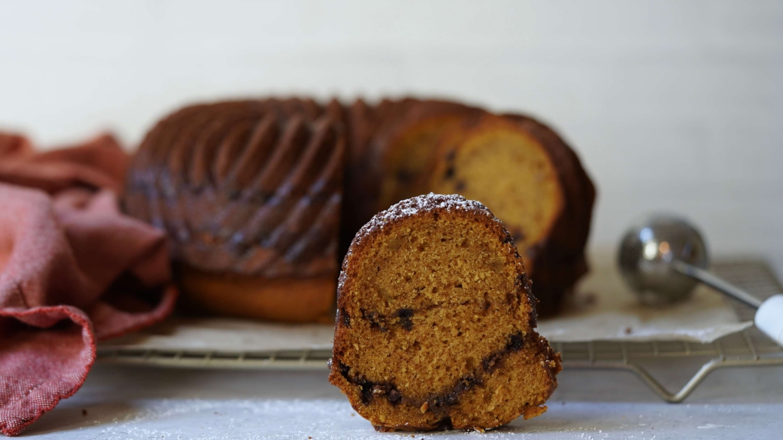 Cinnamon Roll Pumpkin Bundt Cake - Picky Palate