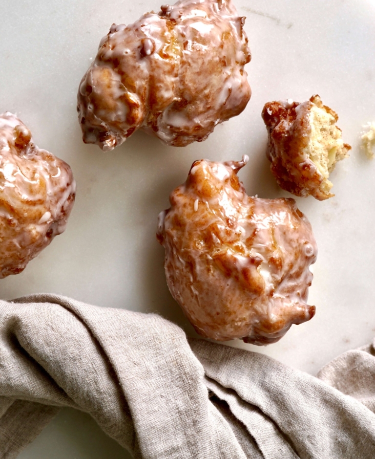 glazed apple fritter bites