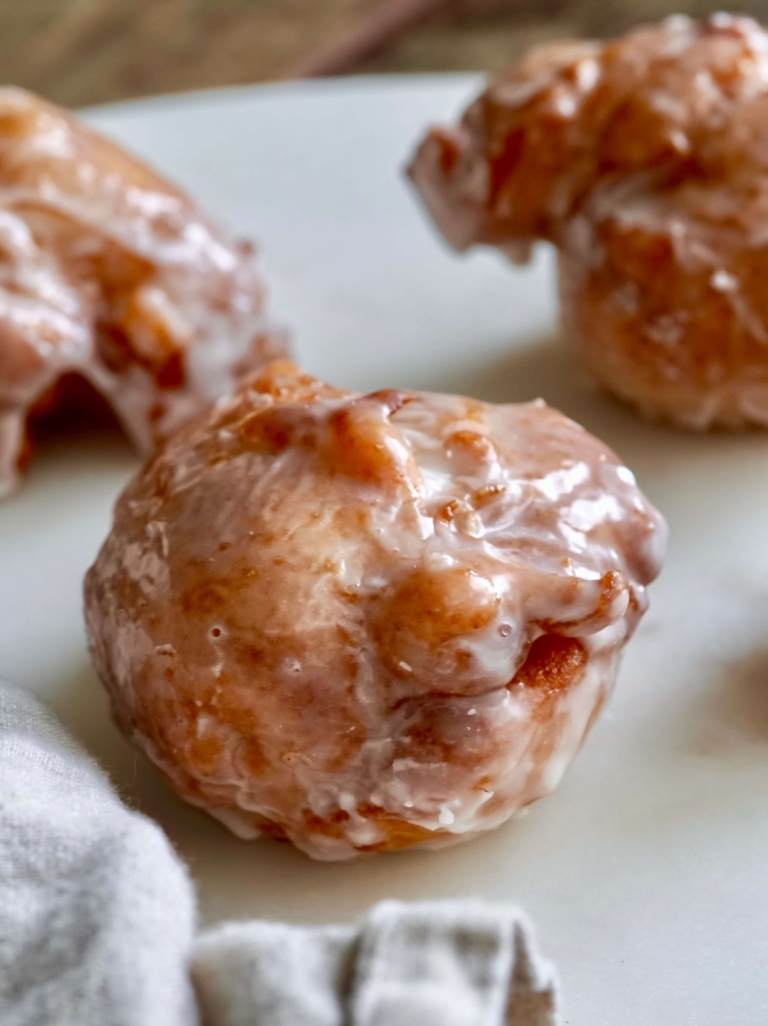 glazed apple fritter bites