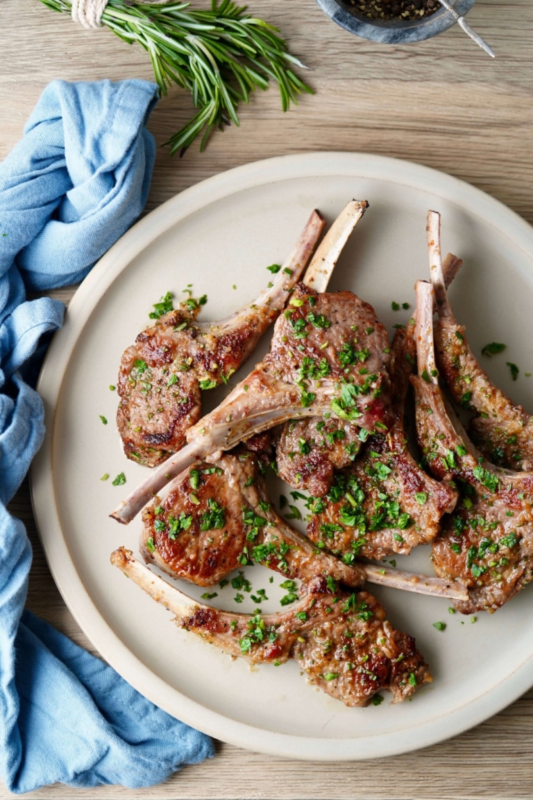 garlic butter lamb chops