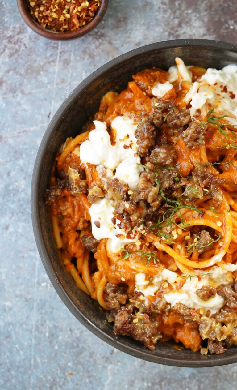 bucatini with sausage