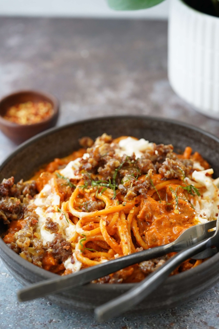 bucatini with sausage