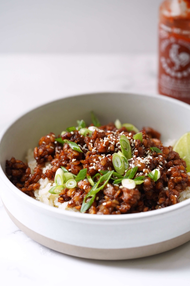 tempeh with coconut-lime rice