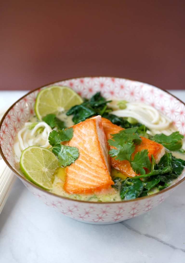 miso salmon udon