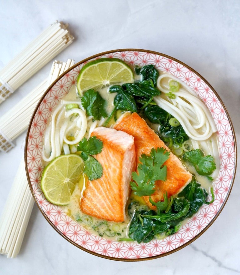miso salmon udon