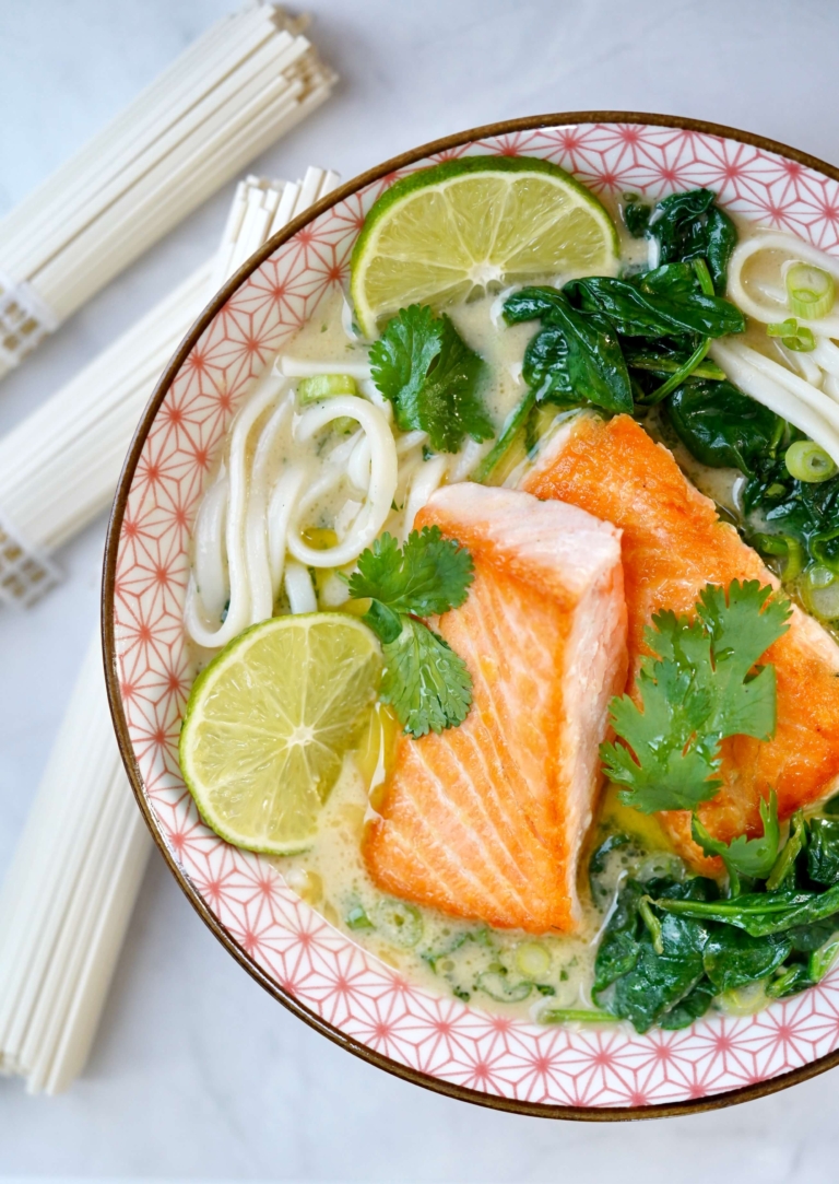 miso salmon udon